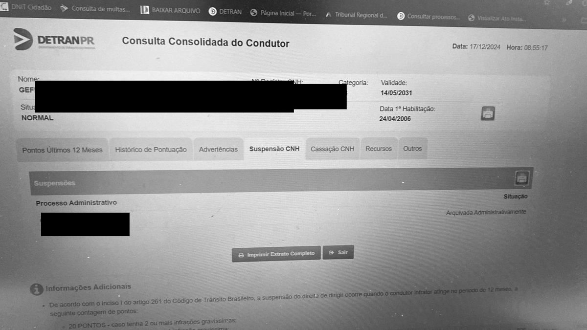 Processo administrativo de trânsito arquivado - Turcatto Cascavel
